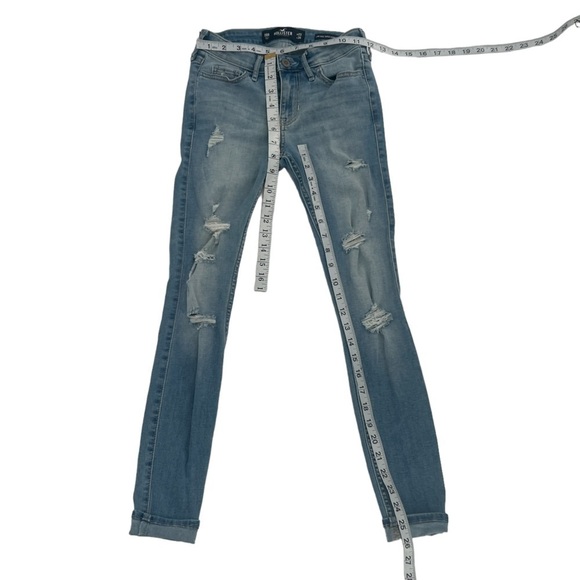 Hollister Low Rise Super Skinny Crop Cuffed Hem Jeans Size 00 Women’s - Picture 5 of 6